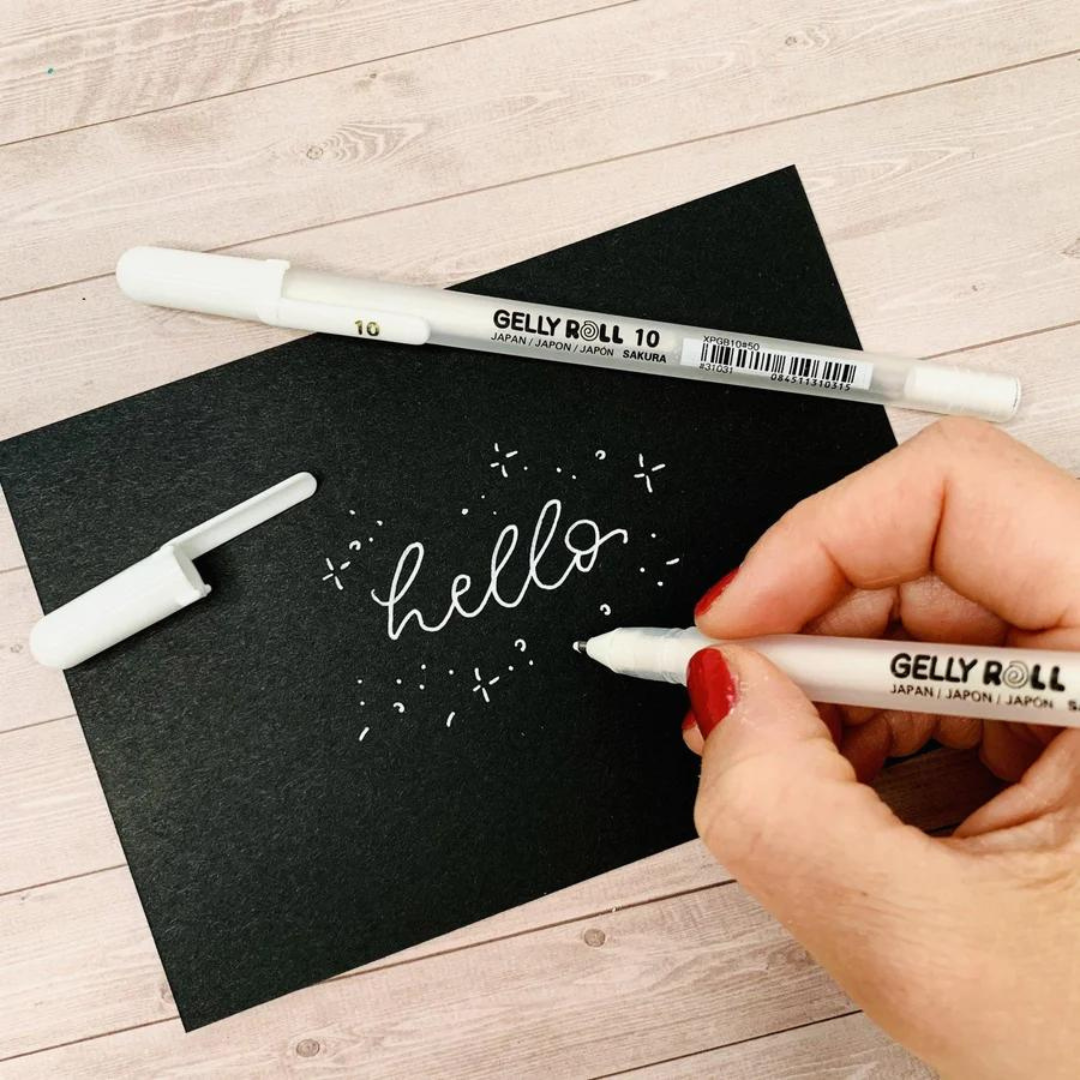 Lapicero Blanco Sakura Gelly Roll 10