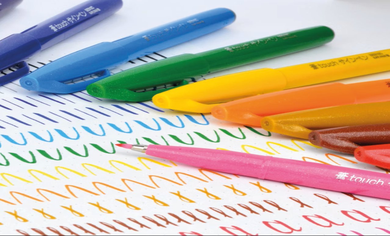Plumón Punta Pincel Pentel Touch para Lettering