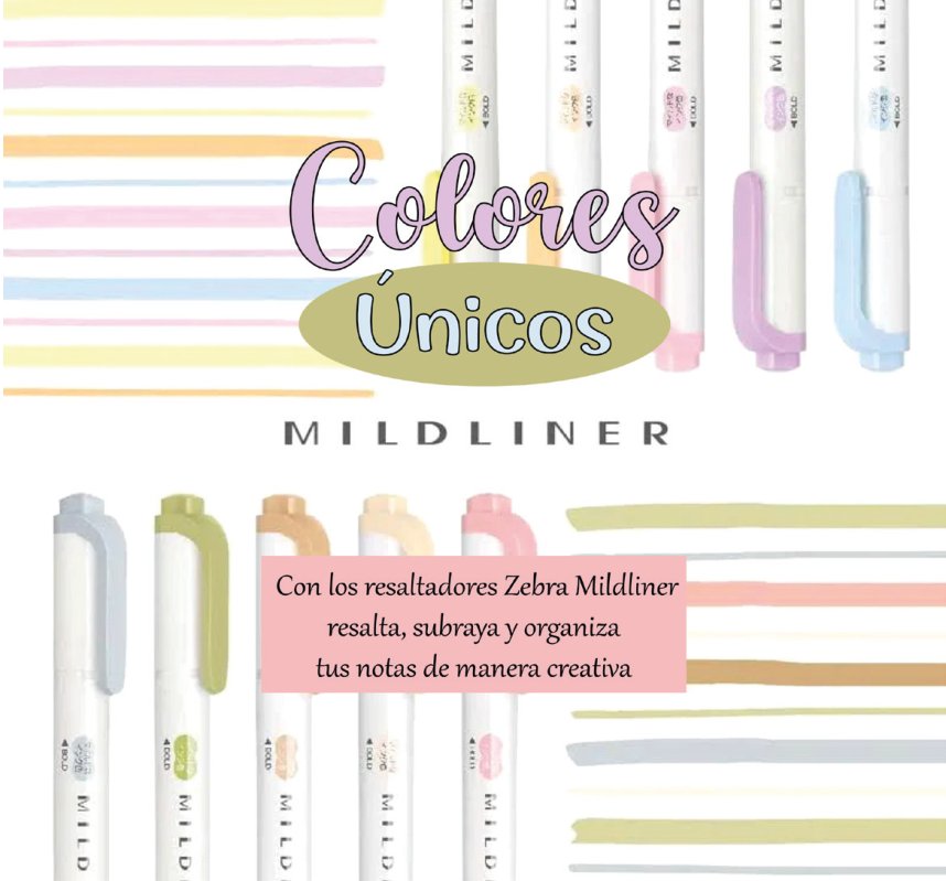 Set 5 Marcadores Zebra Mildliner